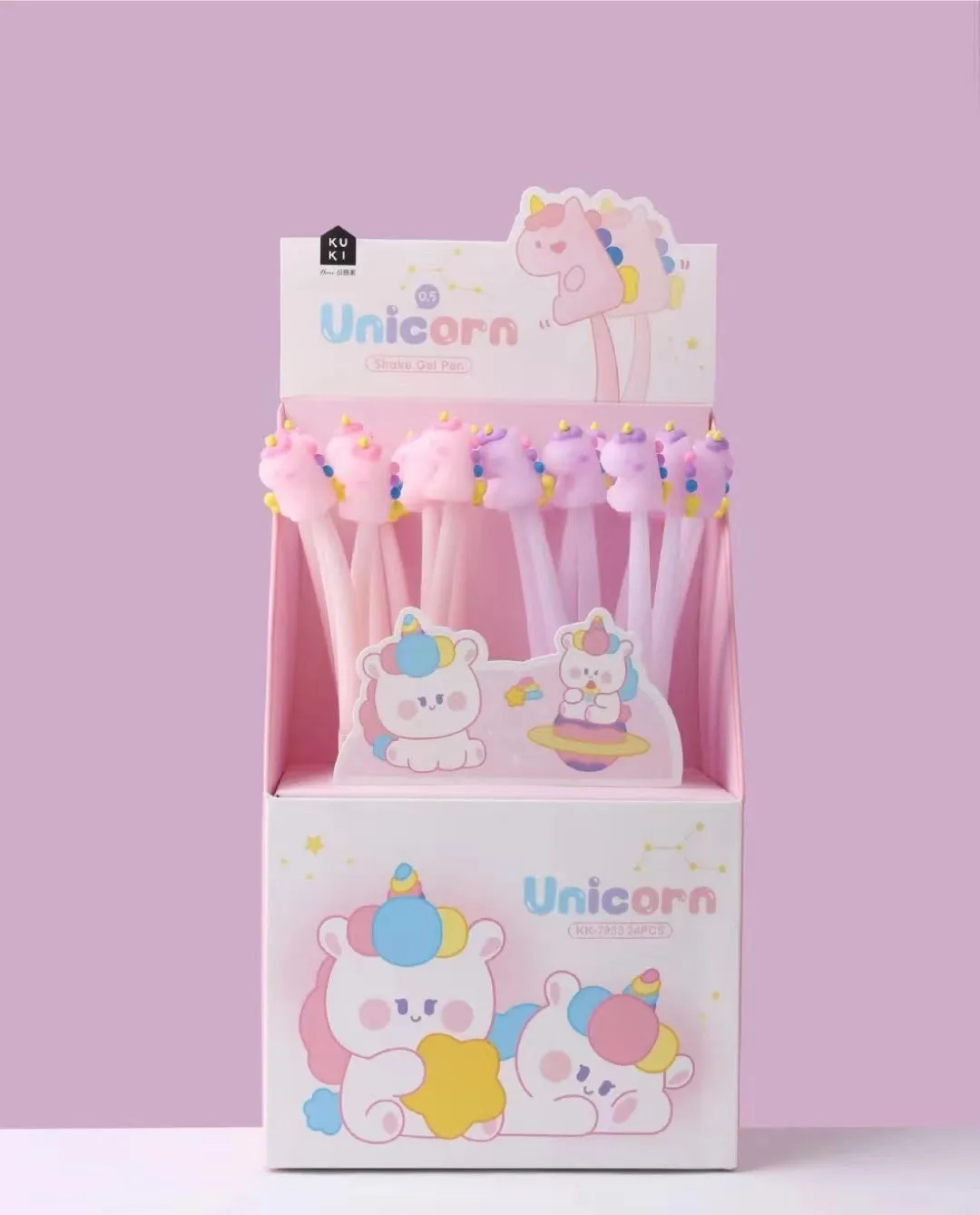 22610 UNICORN WIGGLE GEL PEN-24