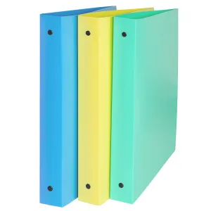 3-Ring Binder, 1" capacity, Assorted Colors, Pack of 6