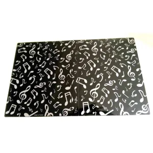 A4 Clear Display Folder (40 pockets) - Music Notes Black