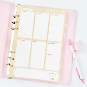 A5 Refill - Weekly Undated Planner Inserts