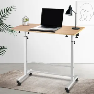 Adjustable Portable Laptop Desk - Light Wood 80CM | Artiss