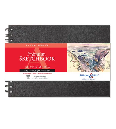 Alpha Series Premium Hard-Cover Wire Bound Sketch Books