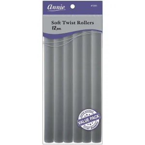 Annie Soft Twist Rollers 11/16" XL Gray Value Pack (12pcs)