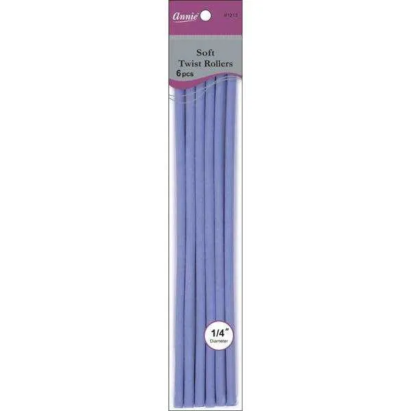 Annie Soft Twist Rollers 1/4" XL Lavender (6pcs)