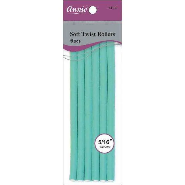 Annie Soft Twist Rollers 5/16" Green (6pcs)