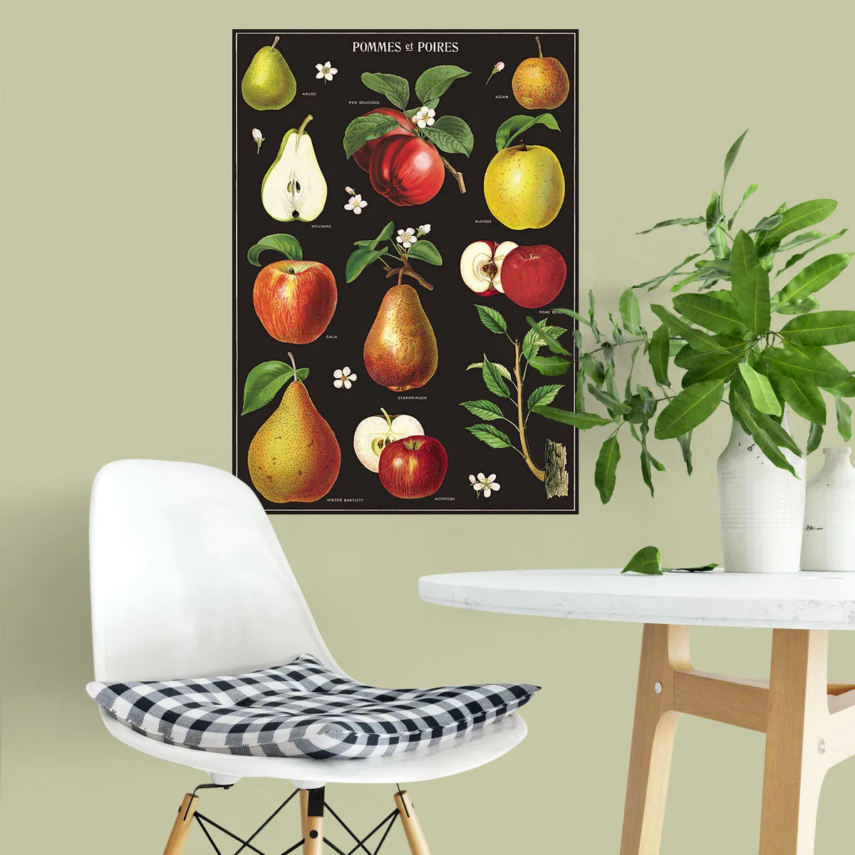 Apples and Pears Vintage Style Poster