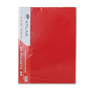 Atlas L Shape Folder A4 120m Red