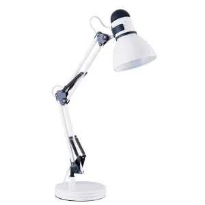 Boston Harbor TL-WK-134E-WH-3L Swing Arm Work Lamp, 120 V, 60 W, 1-Lamp, A19 or CFL Lamp, White