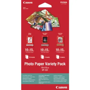 Canon VP-101 Photo Paper Variety Pack 10cm x 15cm 15 sheets - 0775B078