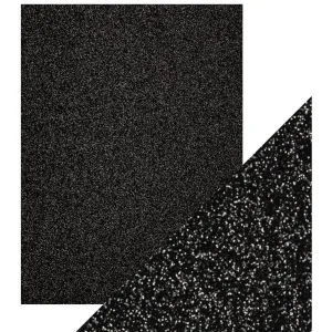 Craft Perfect Glitter Card 8.5x11 - 5/Pkg - Black Sapphire