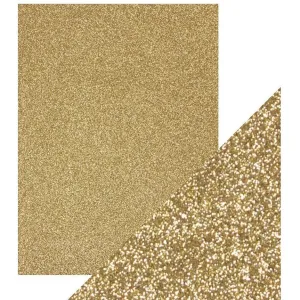 Craft Perfect Glitter Card 8.5x11 - 5/Pkg - Gold Dust