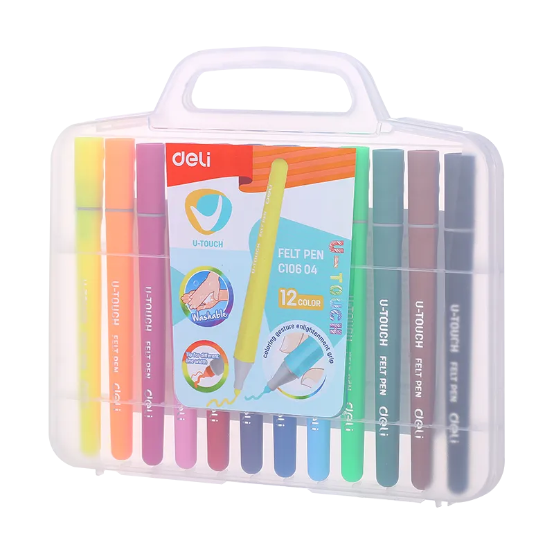 Deli Felt Pen 12 colors - U Touch