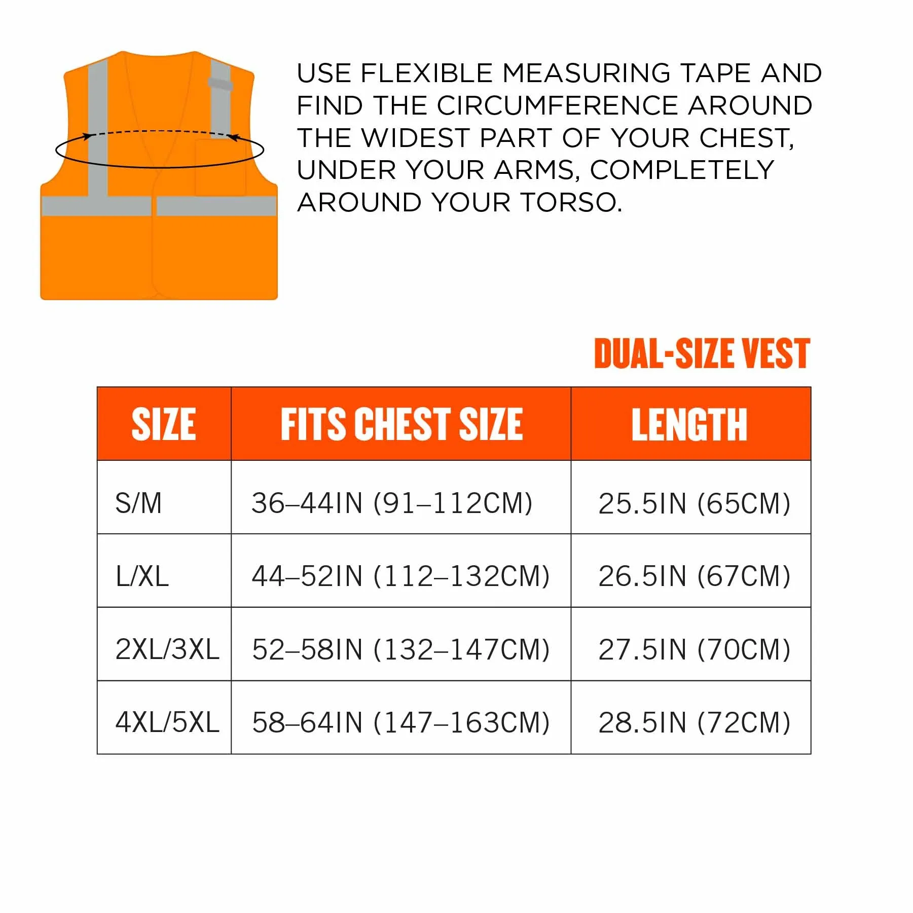 Ergodyne 21011 8210HL XS Orange Class 2 Economy Mesh Vest - H L