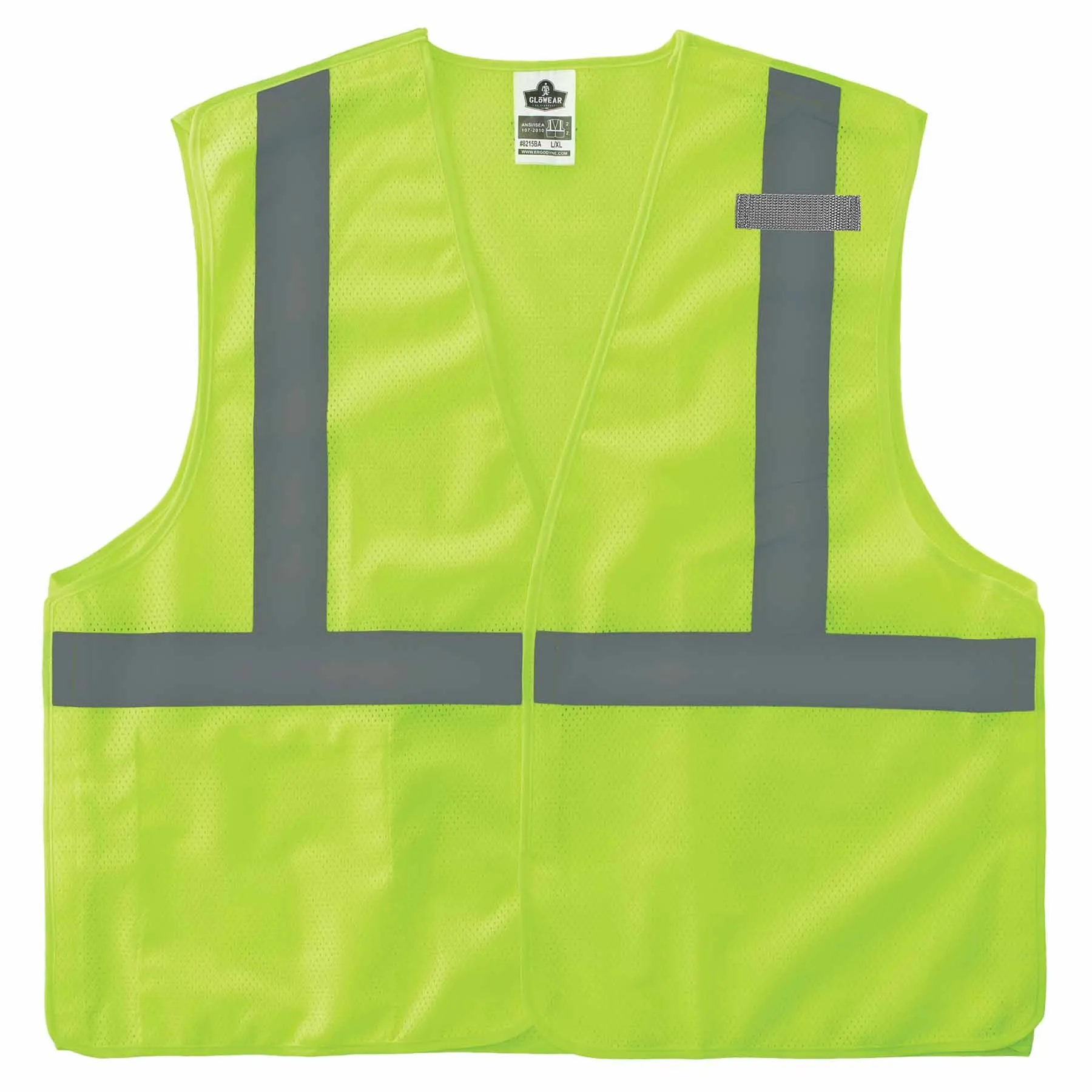 Ergodyne 24549 8215BA-S 5XL Lime Class 2 Economy Breakaway Mesh Vest - Single Size