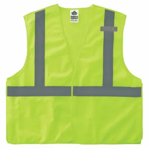 Ergodyne 24549 8215BA-S 5XL Lime Class 2 Economy Breakaway Mesh Vest - Single Size