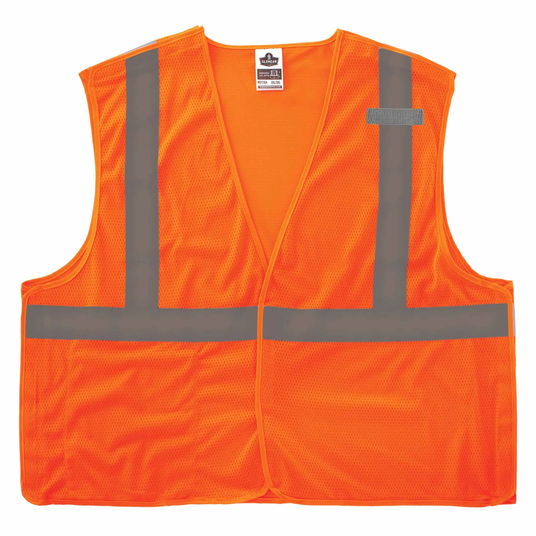 Ergodyne 24551 8215BA-S XS Orange Class 2 Economy Breakaway Mesh Vest - Single Size