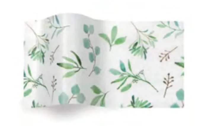 Eucalyptus printed tissue paper sheets - Premium quality gift wrap paper - High quality - eco friendly wrapping