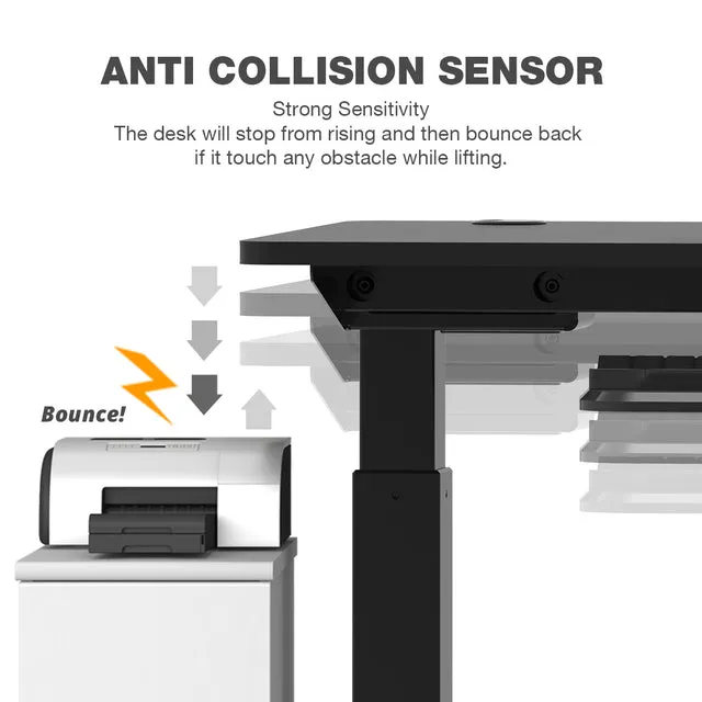 Eureka Ergonomic 48" Electric Standing Desk Height Adjustable Desk Stand Up Desk Computer Desks Dual Motors with Self-Locking Protection, EHD-4801