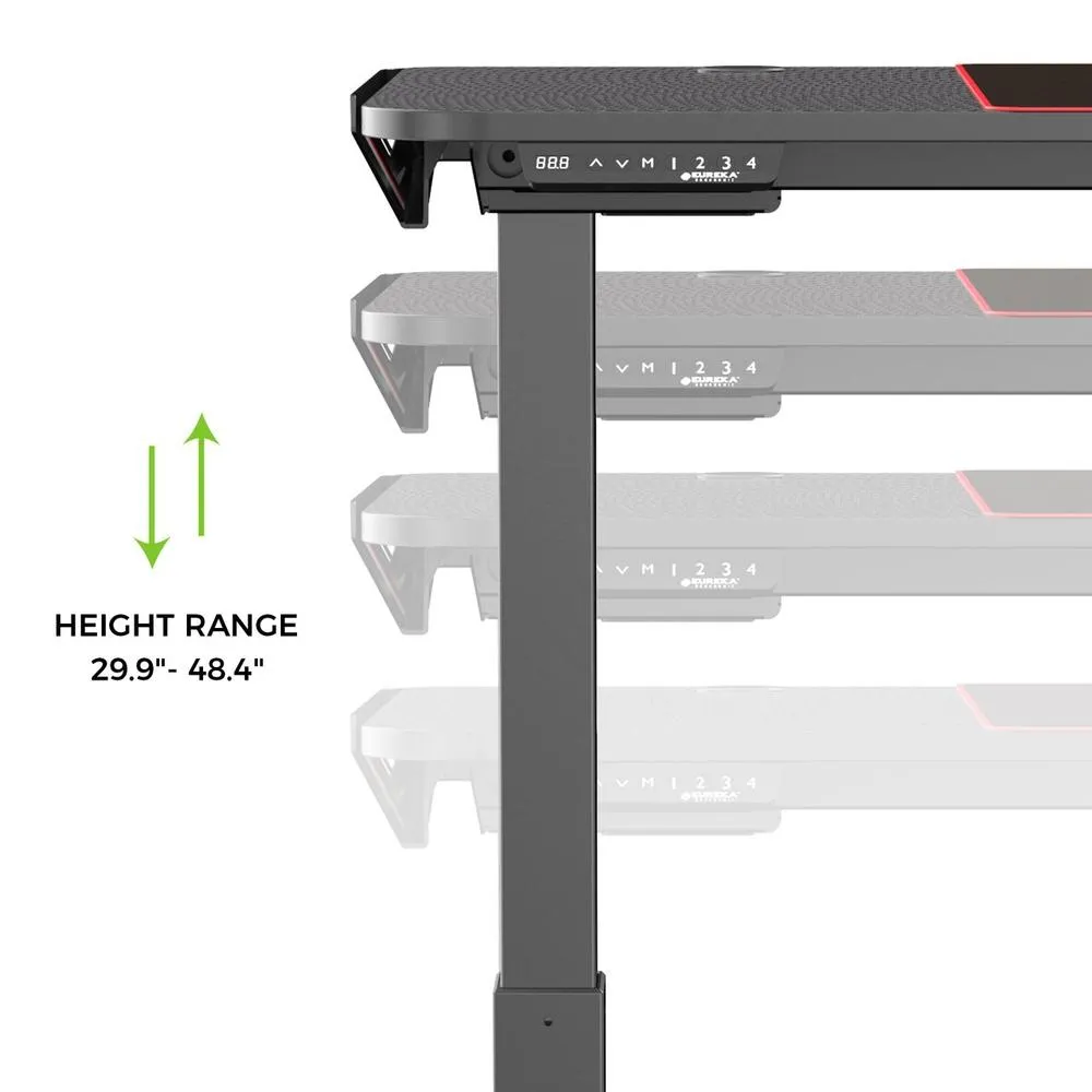 Eureka Ergonomic Standing Desk 61", Electric Height Adjustable L shaped Corner Desk Home, ERK-EGD-L60R-B-US.ERK-EGD-L60L-B-US