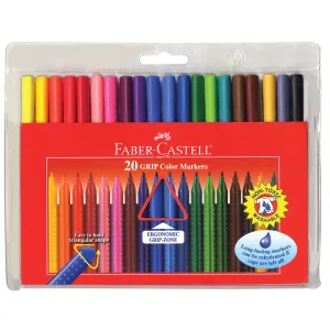 Faber-Castell GRIP Fine Tip Washable Markers 20ct