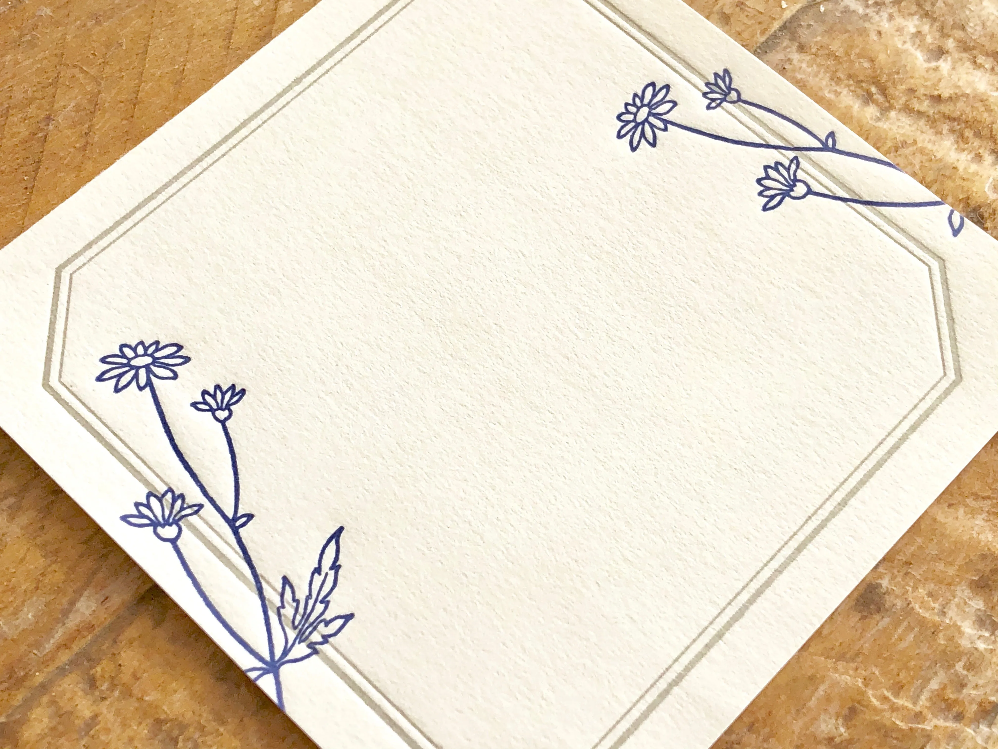 High Quality Botanical Garden Letterpress Memo Pad - Zion