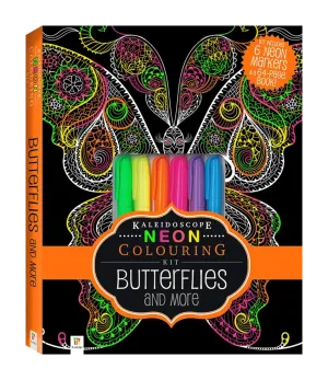 Kaleidoscope Neon Colouring Kit: Butterflies and More