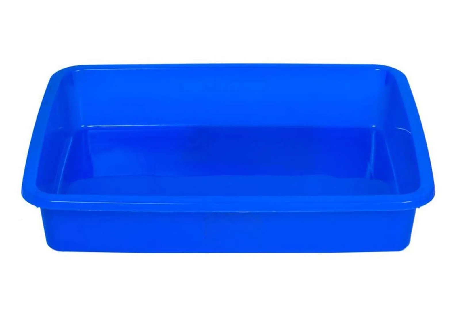 Kuber Industries Plastic 3 Pieces Medium Size Stationary Office Tray, File Tray, Document Tray, Paper Tray A4 Documents/Papers/Letters/folders Holder Desk Organizer (Blue) CTKTC034798