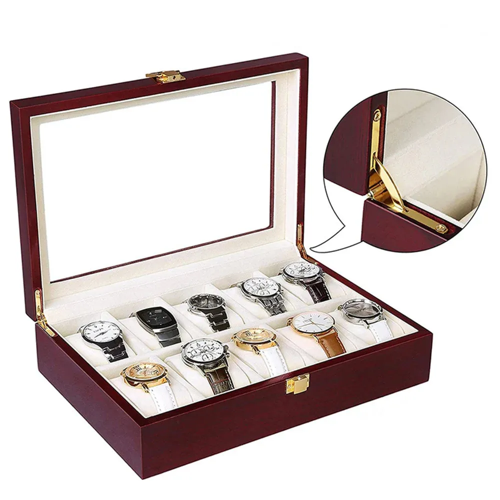 Luxury Wood Watch Storage Orgonizers Boxes for 2/3/5/6/10/12 Slots