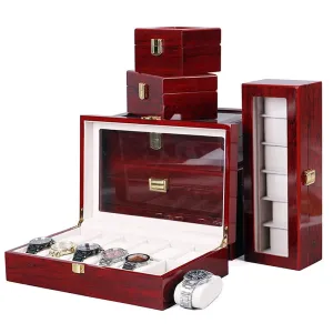 Luxury Wood Watch Storage Orgonizers Boxes for 2/3/5/6/10/12 Slots