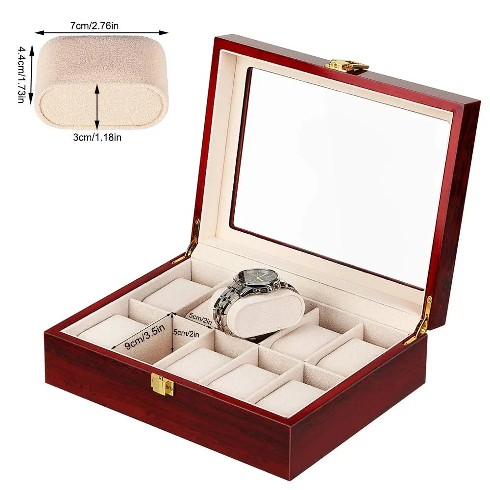 Luxury Wood Watch Storage Orgonizers Boxes for 2/3/5/6/10/12 Slots