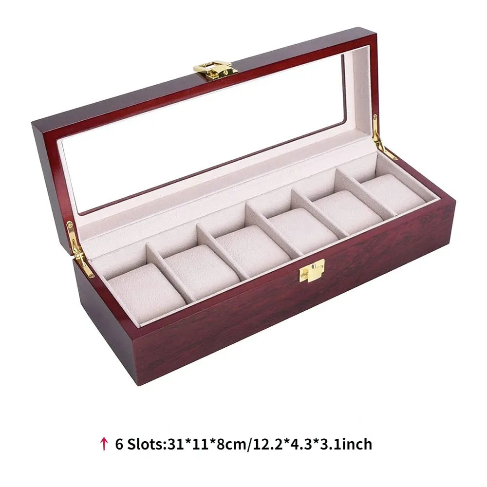 Luxury Wood Watch Storage Orgonizers Boxes for 2/3/5/6/10/12 Slots