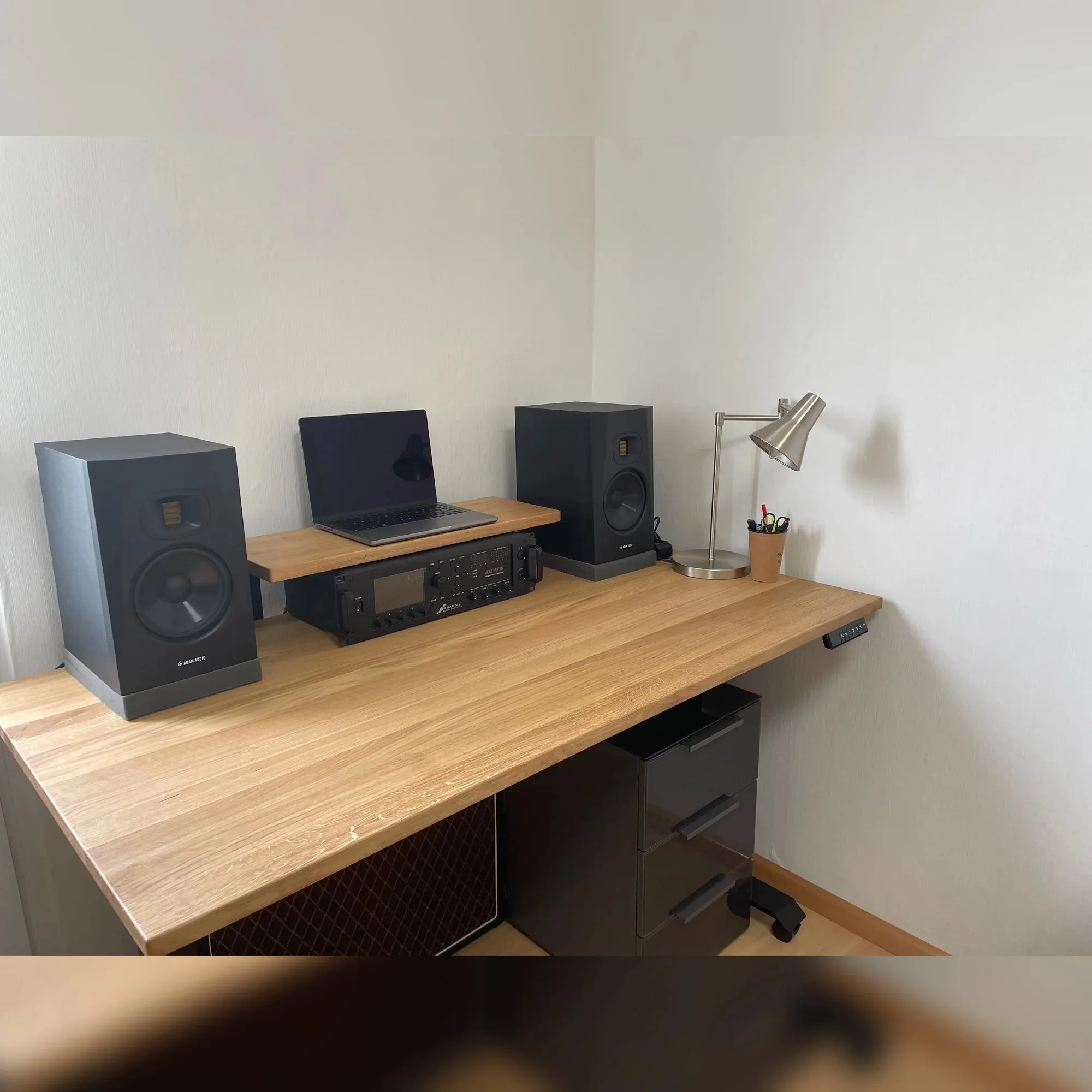 Oak standing desk