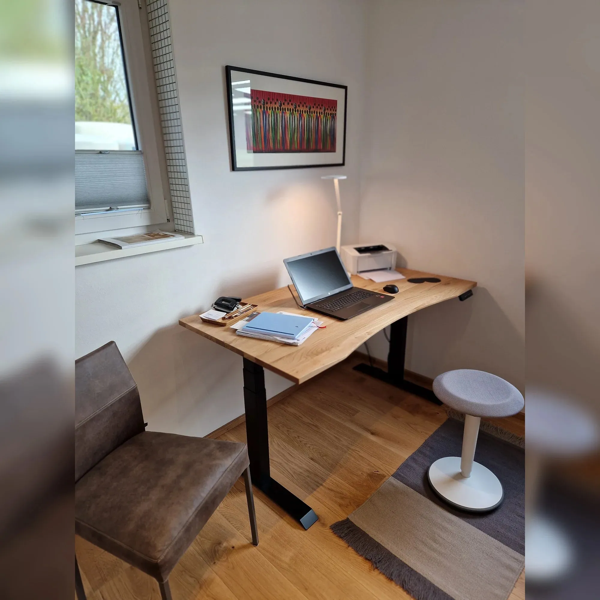 Oak standing desk