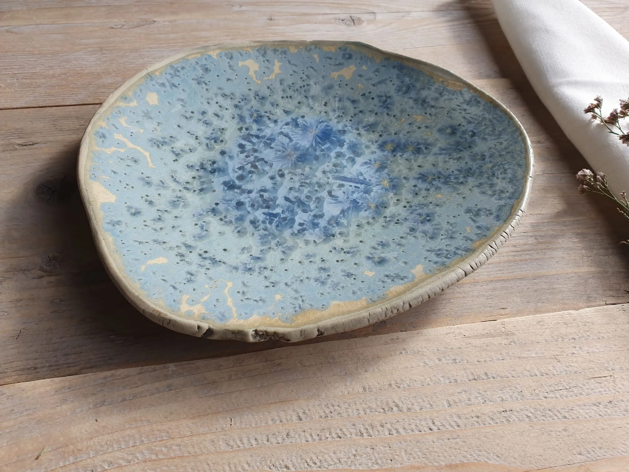 Plate "Blue Crystals"