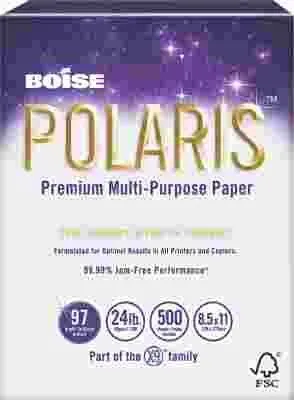 Polaris Copy Paper 8 1/2 X 11 24Lb White 5000 Sheets/Carton