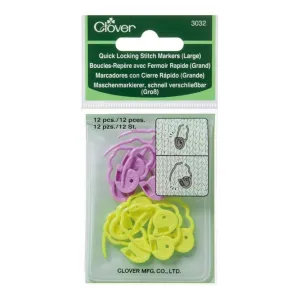 Quick Locking Stitch Markers Large 12 pack