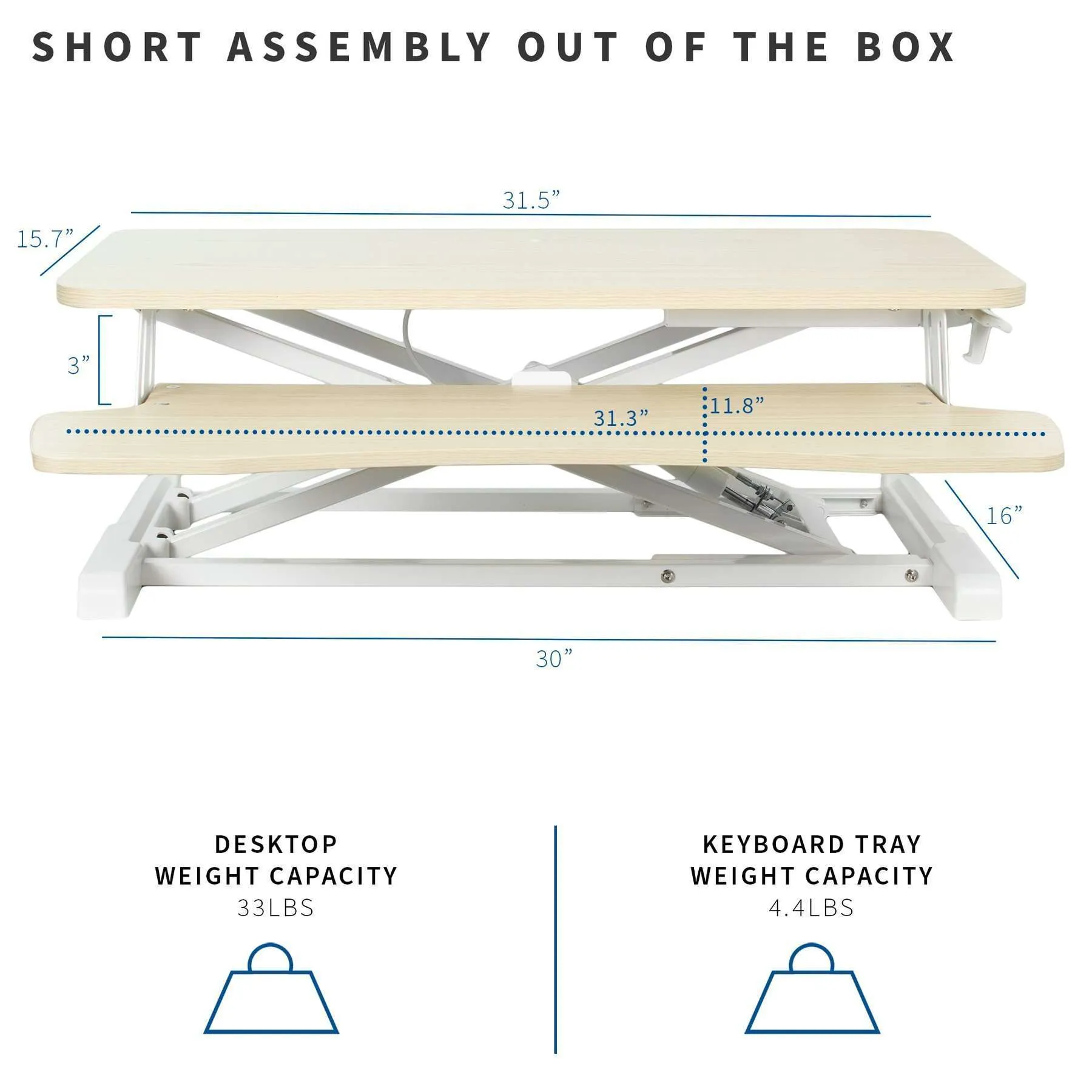 VIVO 32” Desk Riser, DESK-V000KF