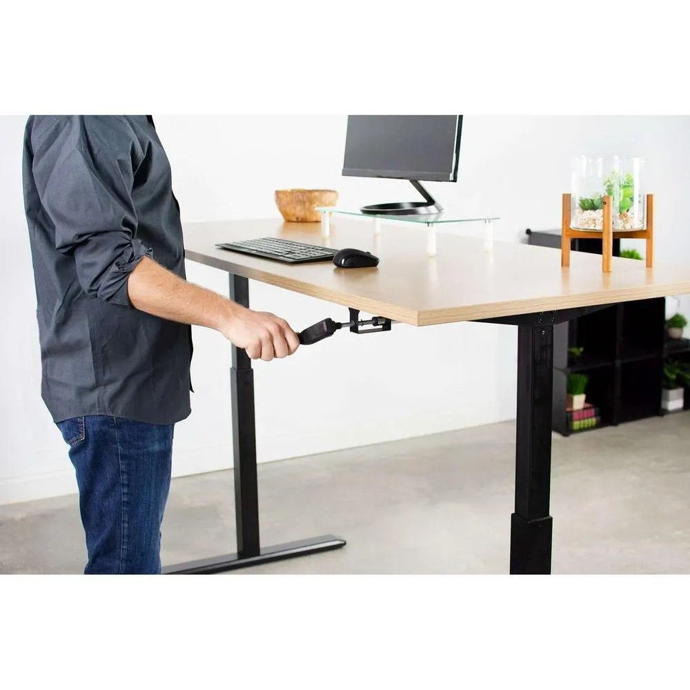 VIVO 40”-80”  Height-Adjustable Standing Desk Frame Crank Ergonomic System, DESK-V101M/V101MW