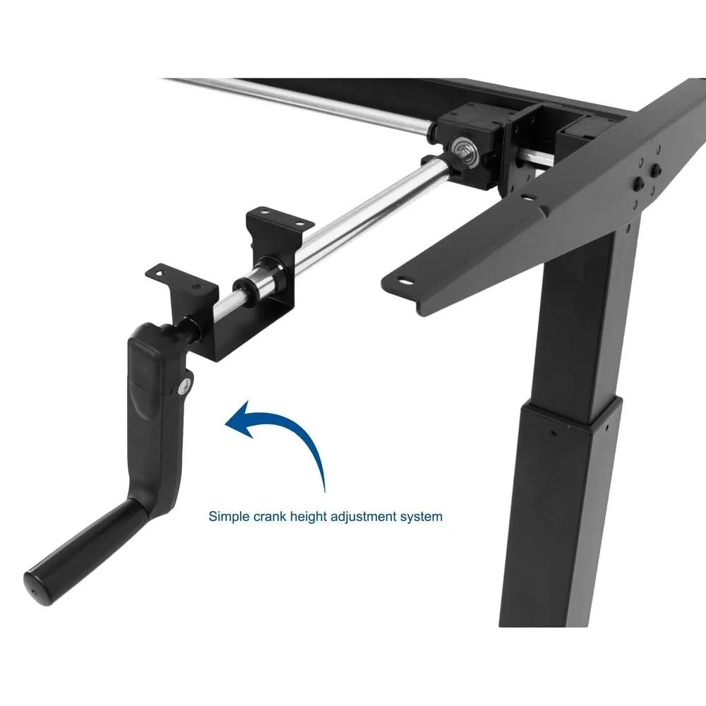 VIVO 40”-80”  Height-Adjustable Standing Desk Frame Crank Ergonomic System, DESK-V101M/V101MW