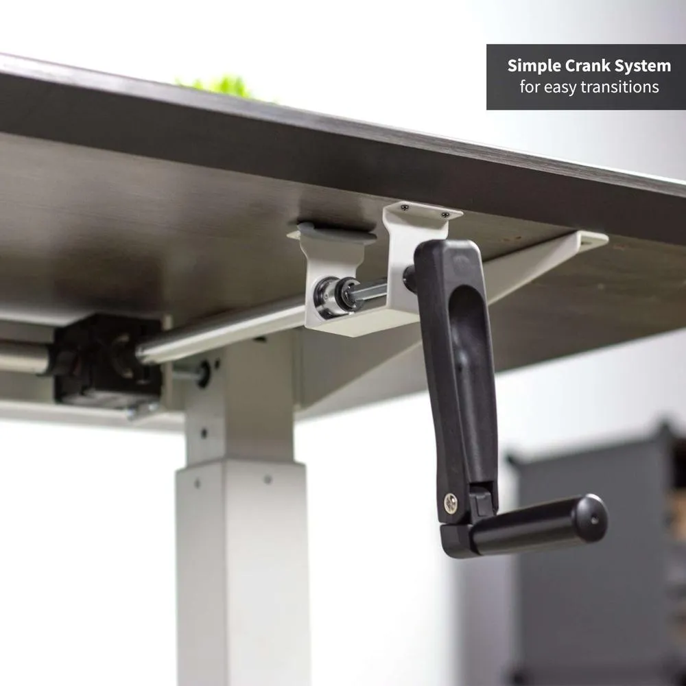 VIVO 40”-80”  Height-Adjustable Standing Desk Frame Crank Ergonomic System, DESK-V101M/V101MW