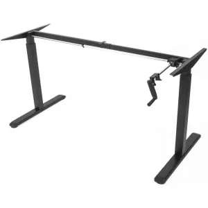 VIVO 40”-80”  Height-Adjustable Standing Desk Frame Crank Ergonomic System, DESK-V101M/V101MW