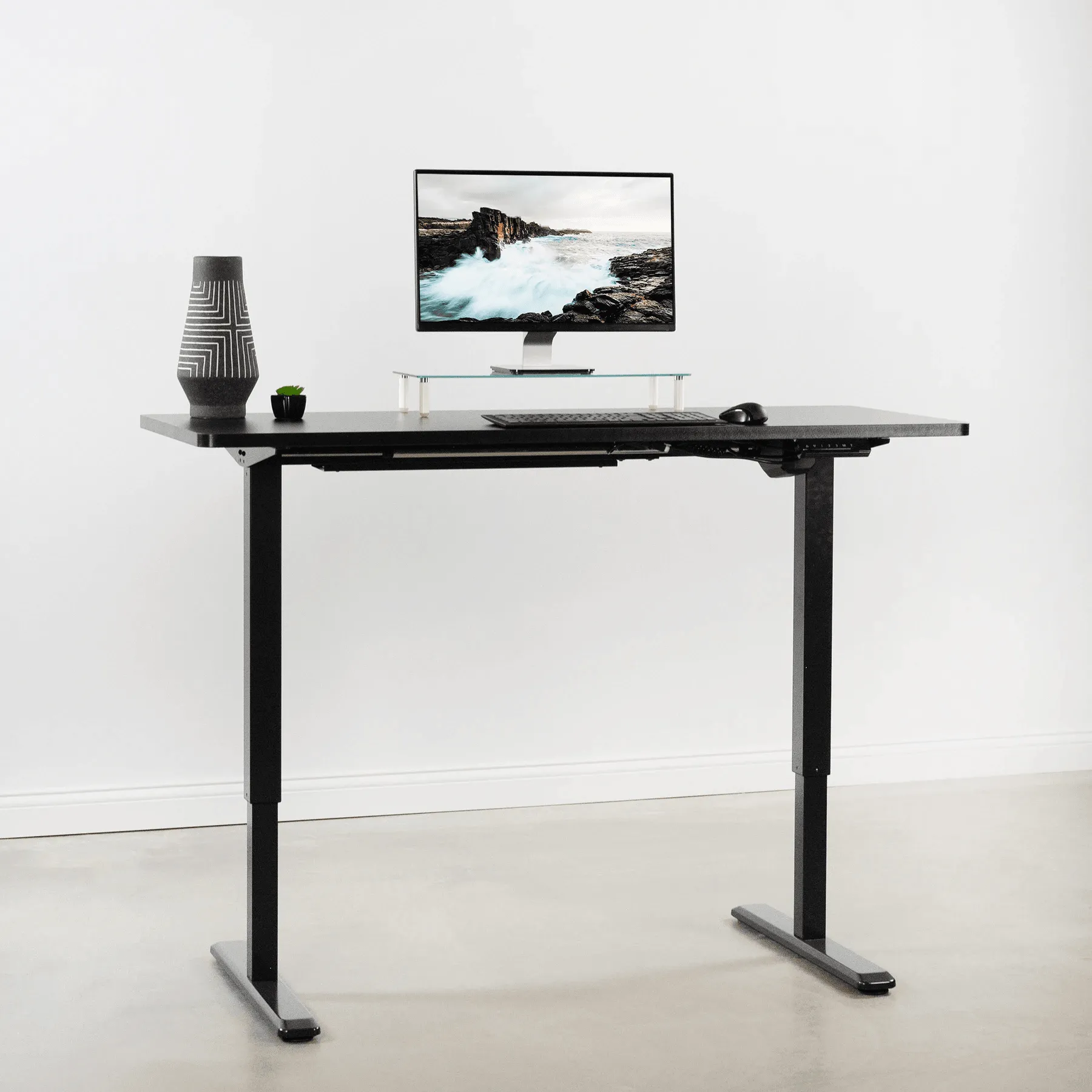 VIVO Black Electric Height-Adjustable Standing Desk Frame Base, DESK-V101EB, DESK-V101EW