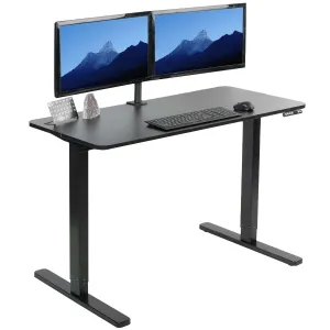 VIVO DESK-EV47TB, Black 47" x 24" Electric Desk w/ Memory Pad Control