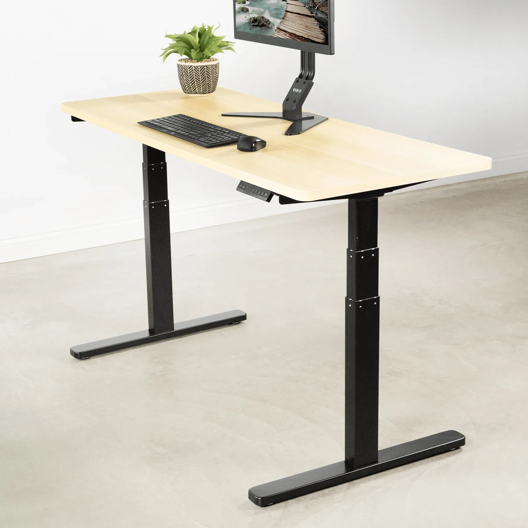 VIVO Electric 43" to 74"Long Height-Adjustable Standing Desk Frame, DESK-V120EB/V120EW