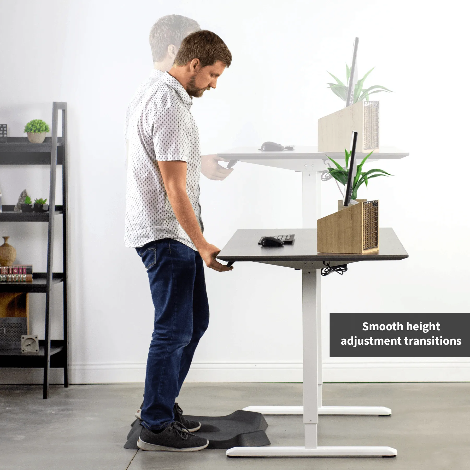 VIVO Electric Height-Adjustable StandUp Desk Frame Single Motor, DESK-V102EW/DESK-V102E