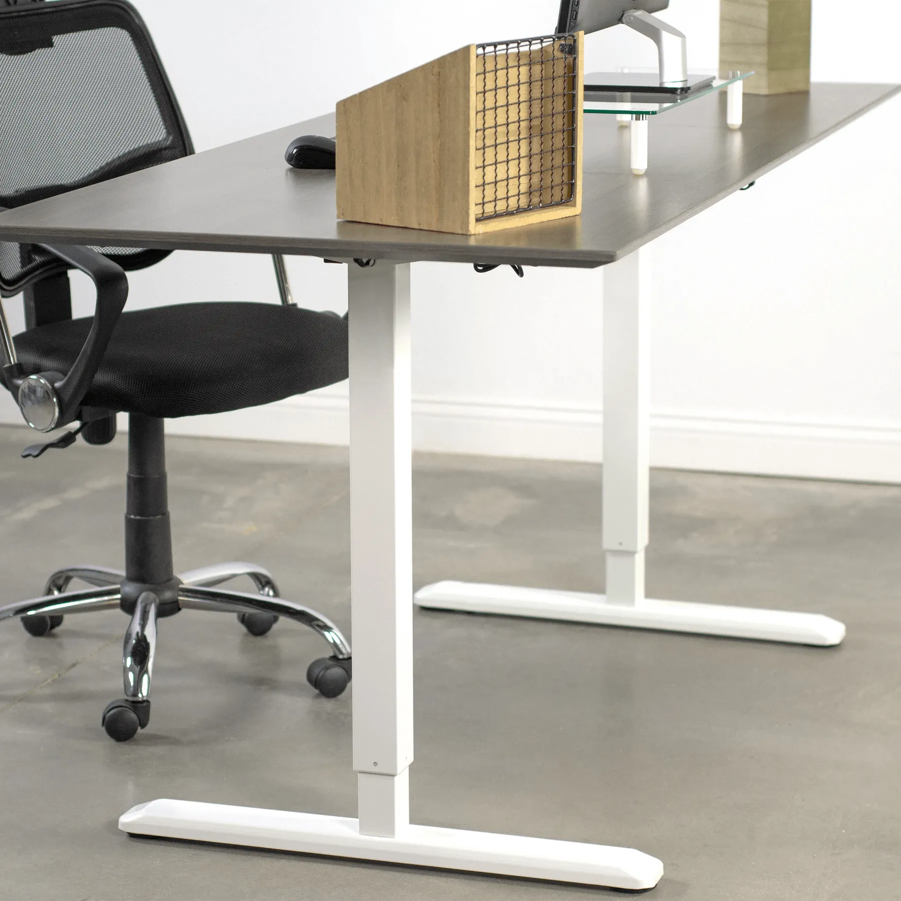 VIVO Electric Height-Adjustable StandUp Desk Frame Single Motor, DESK-V102EW/DESK-V102E