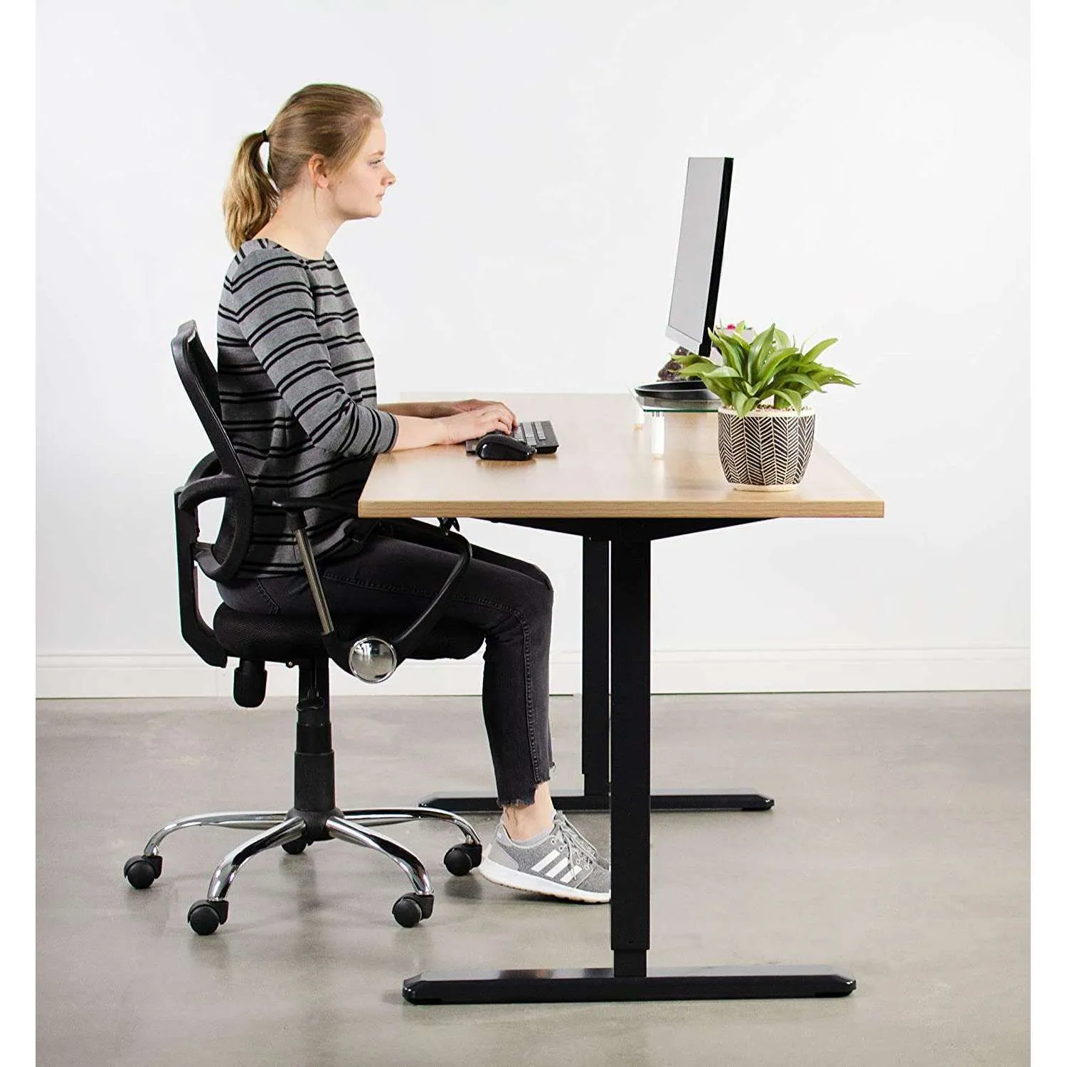 VIVO Electric Height-Adjustable StandUp Desk Frame Single Motor, DESK-V102EW/DESK-V102E