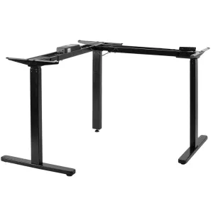 VIVO Electric Sit-Stand Corner Height-Adjustable L-Desk Frame, DESK-V123EB/V123EW