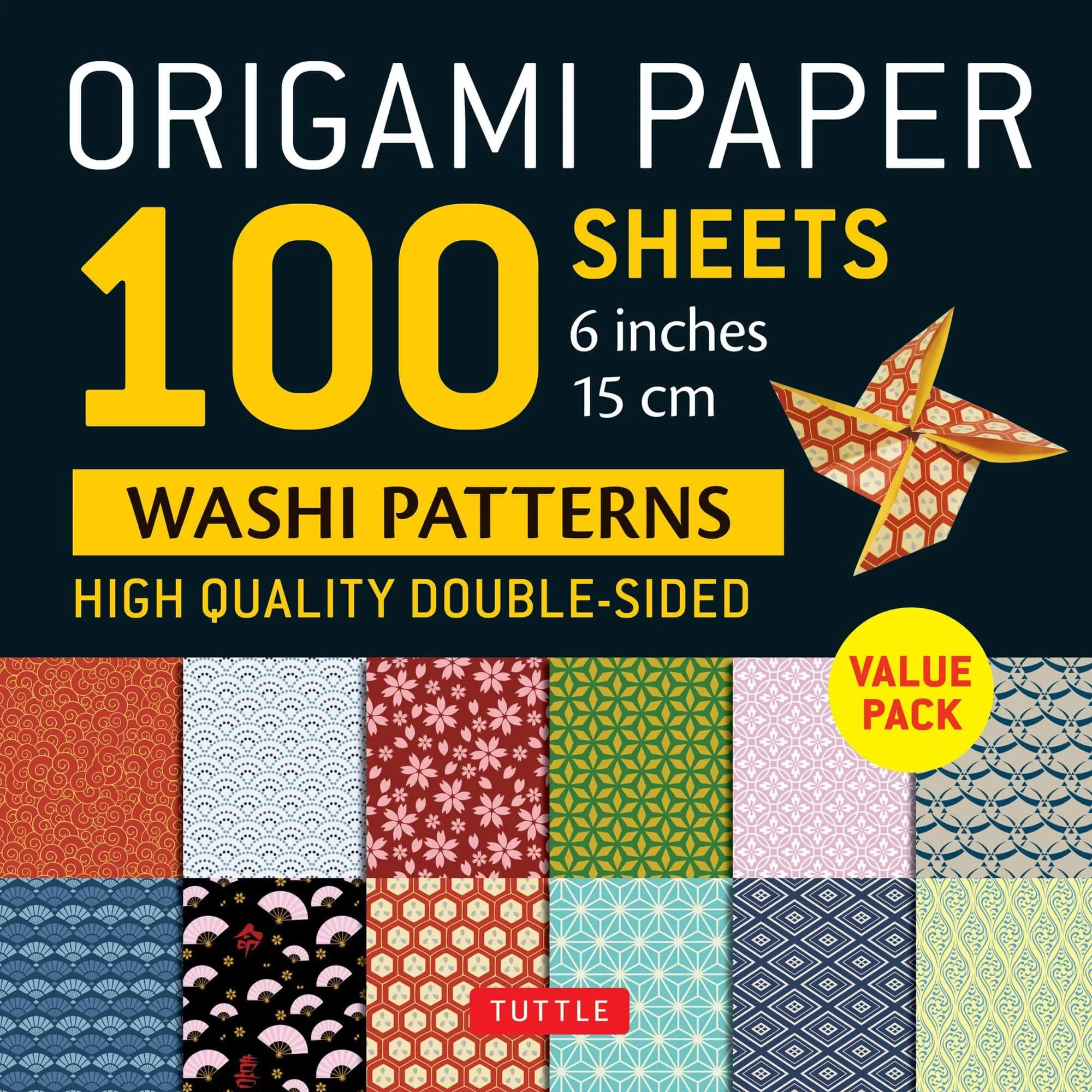 Washi Pattern Origami Paper - 6" Square - 100 Sheets