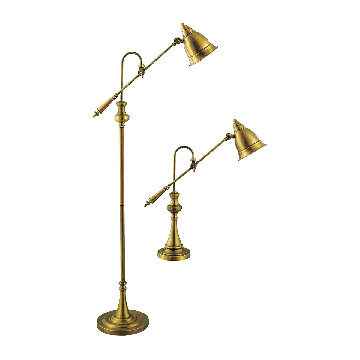 Watson Adjustable Pharmacy Lamps (Set -1 Floor & 1 Table Lamp)